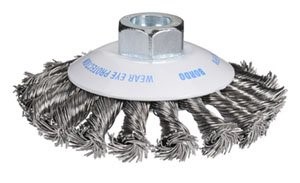 BORDO WHEEL TWIST KNOT BEVEL STEEL 125MM - M14 X 2.00 